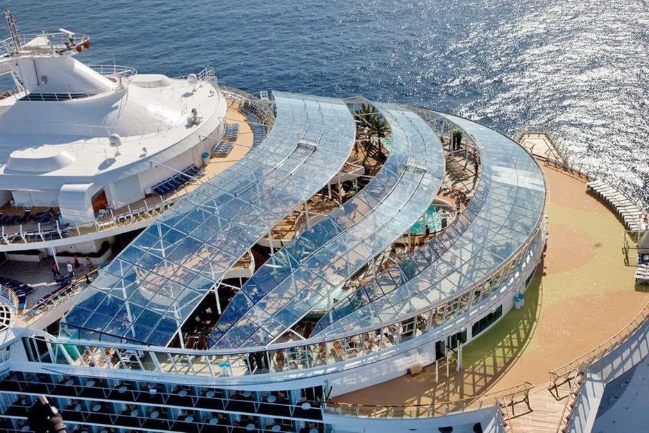 Бассейны на солнечной палубе Allure of the Seas